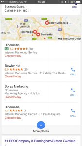 Google PPC Paid in Local Pack