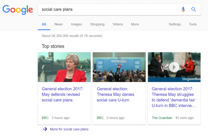 social care plans search